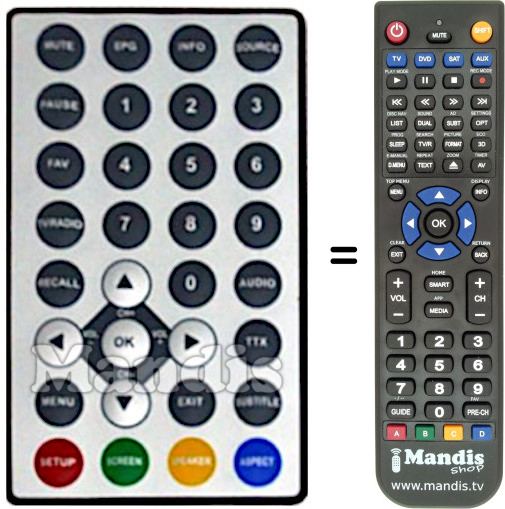 Replacement remote control Trevi DTV2507M