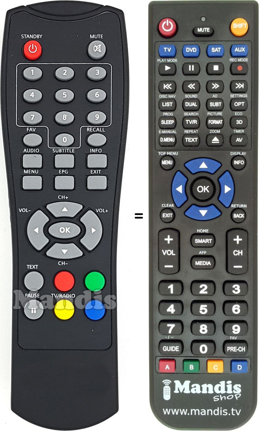 Replacement remote control Strong PRIMASATII