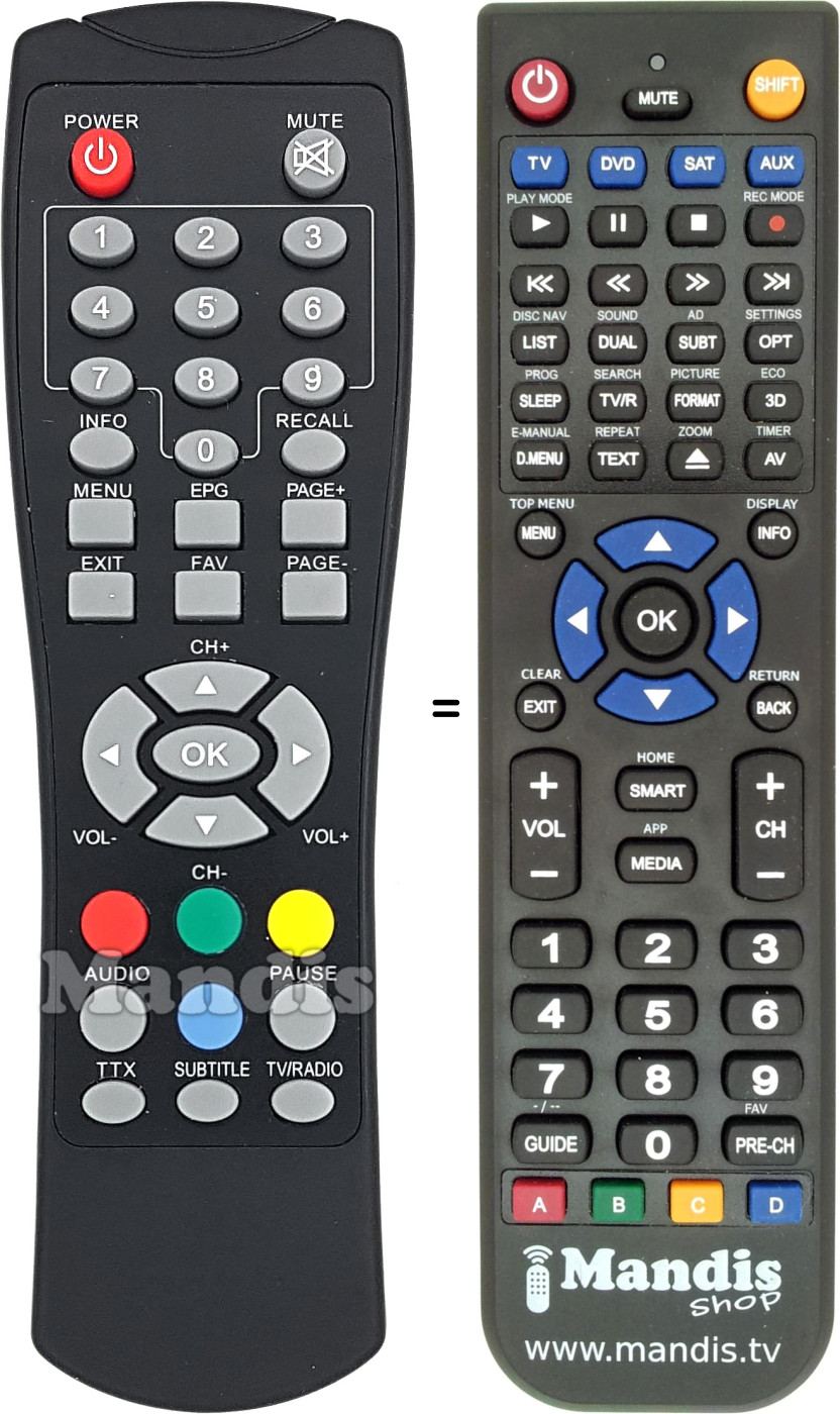 Replacement remote control NEX PRO STRONG002