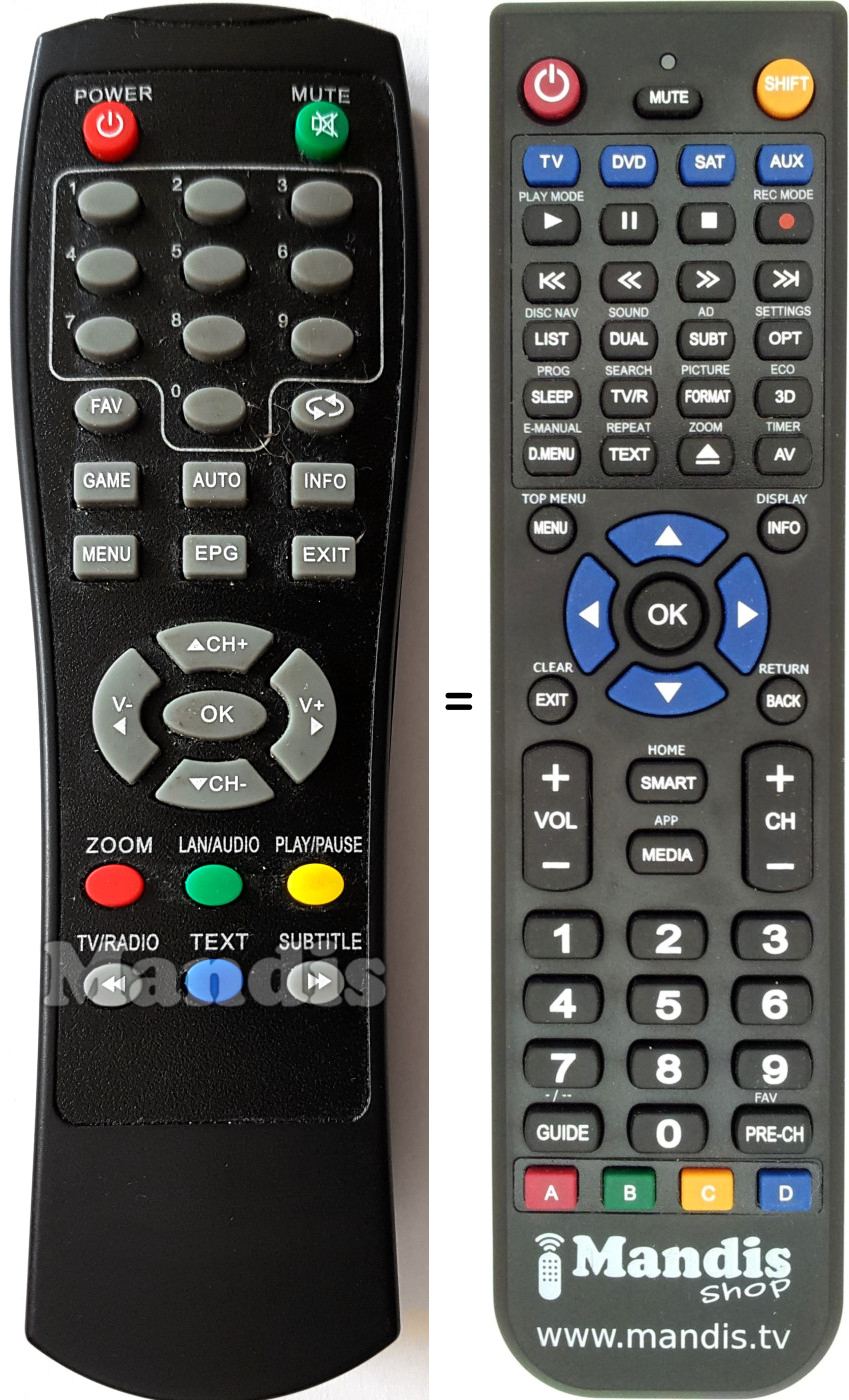 Replacement remote control SOYOKA TDT COOL