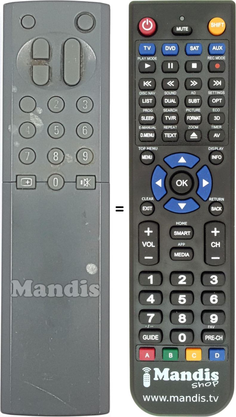 Replacement remote control RC9076-00G