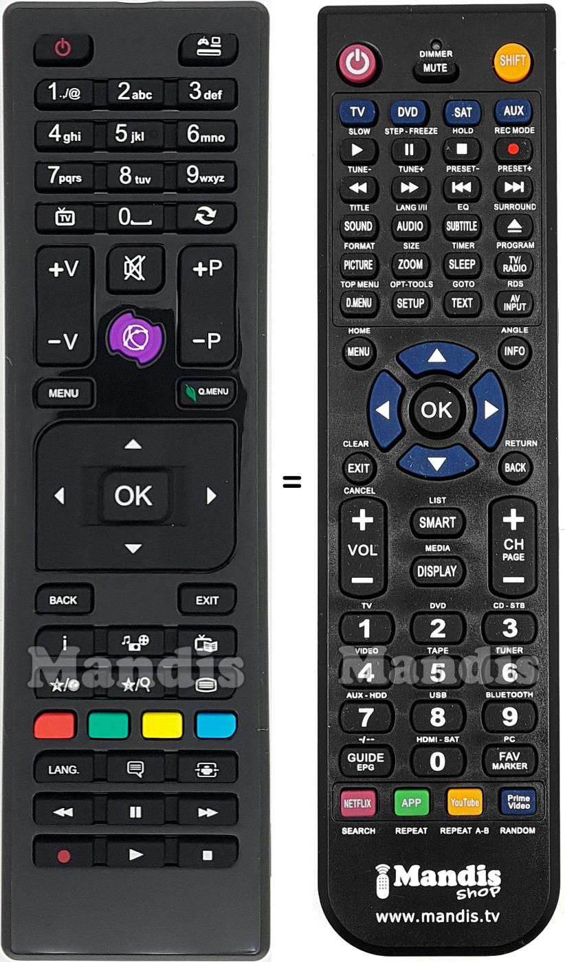 Replacement remote control RC4875