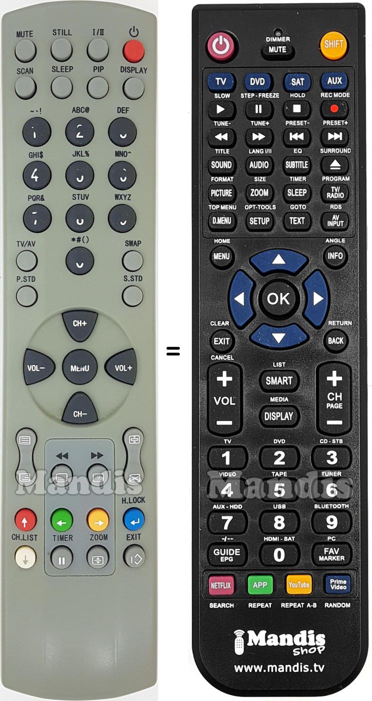 Replacement remote control Haier REMCON1626