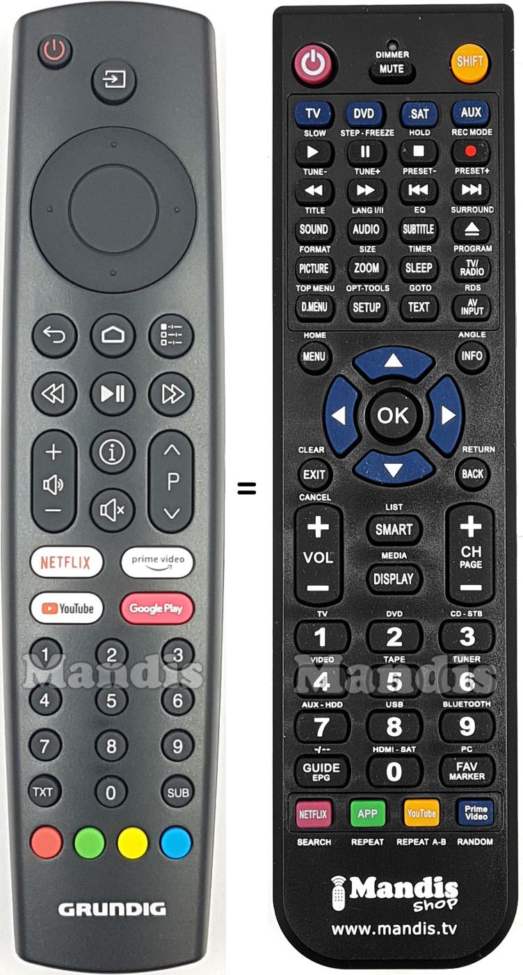 Replacement remote control Grundig TS8187R11