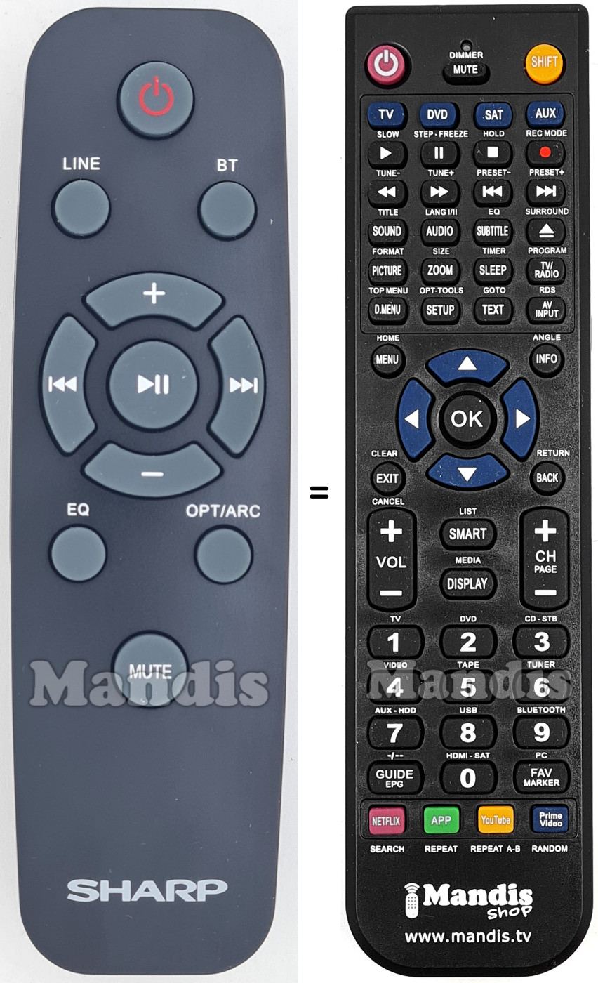 Replacement remote control SH470
