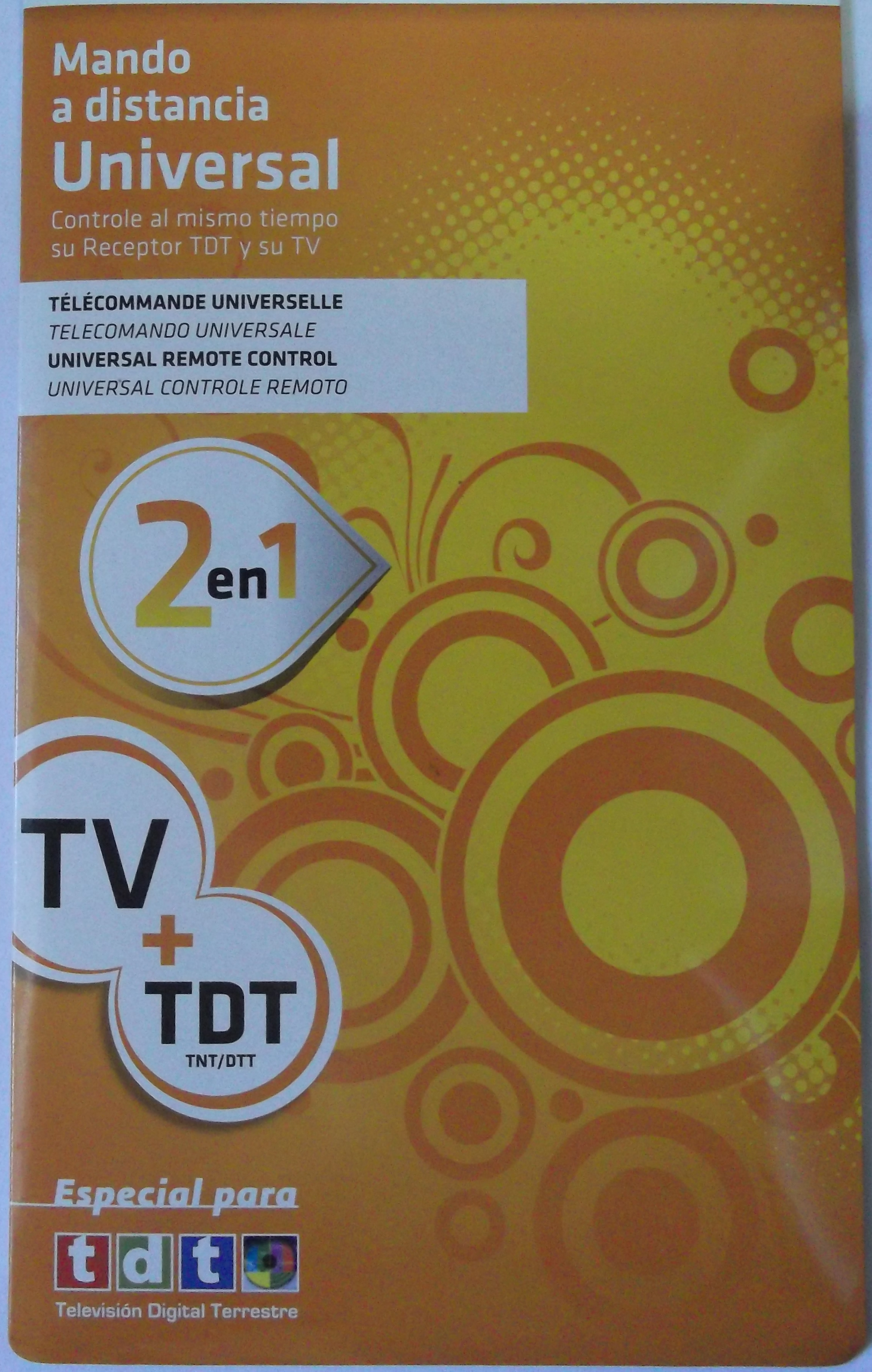 MANDO A DISTANCIA UNIVERSAL TV+TDT MD0283E