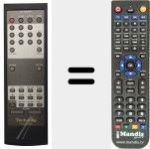 Replacement remote control for RAK-HDA08WH