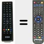 Replacement remote control for RC4610 (23167844)