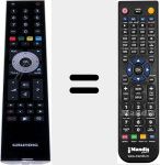 Replacement remote control for TP8187R (720117226400)