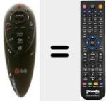 Replacement remote control for AKB74495416