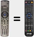 Replacement remote control for RC439VD (24140439)