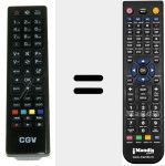 Replacement remote control for RC4610 (23167844)
