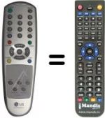 Replacement remote control LG CT 15Q91 KE / KEX