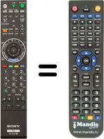 Replacement remote control Sony KDL-40CX525