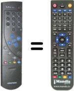 Replacement remote control Grundig SE8270 DOLBY