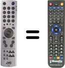 Replacement remote control JVC LT-19DK8WJ