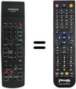 Mando a distancia equivalente Hitachi VT-M728E