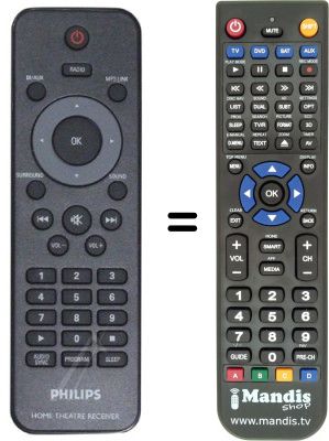 Replacement remote control Philips 996510014569 Replacement remote control Philips 996510014569