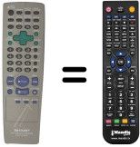 Replacement remote control Sharp DV 660 S