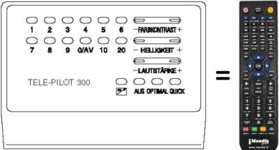 Comandament a distància equivalent TP 300-GRUNDIG