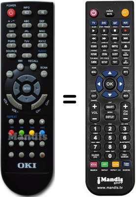 Comandament a distància equivalent Oki B32D-LED1