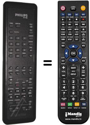 Comandament a distància equivalent Philips RT736