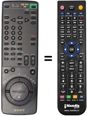 Mando a distancia equivalente Sony SLV-E710VP Mando a distancia equivalente Sony SLV-E710VP