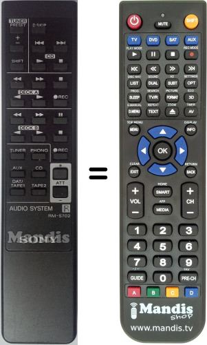 Remote control for SONY RM-S702 (169310811)