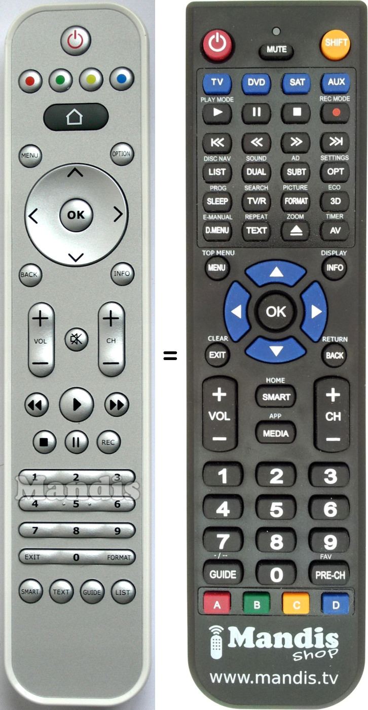 Replacement remote control IKEA L48U5005DS