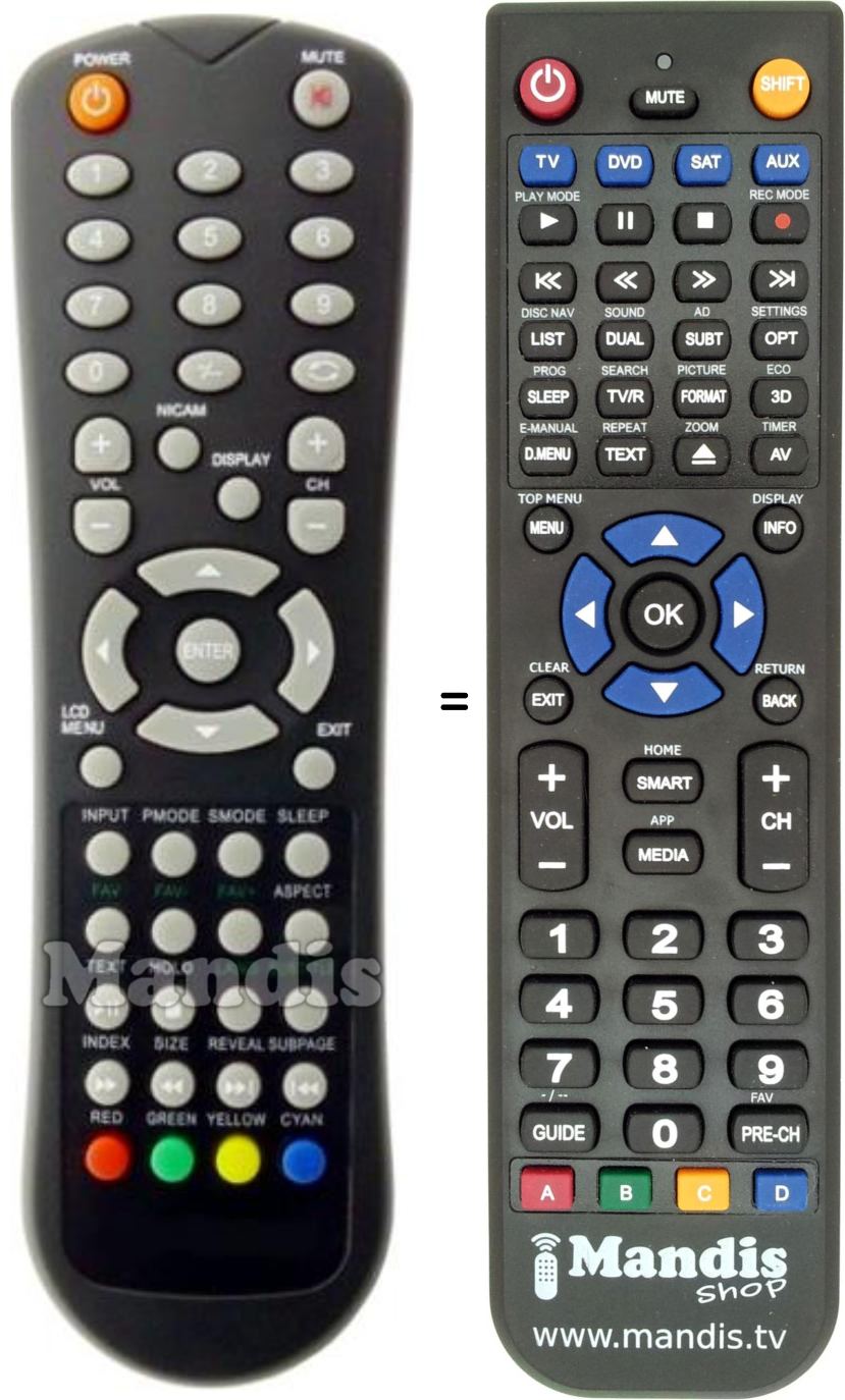 Replacement remote control Nikkei REMCON571