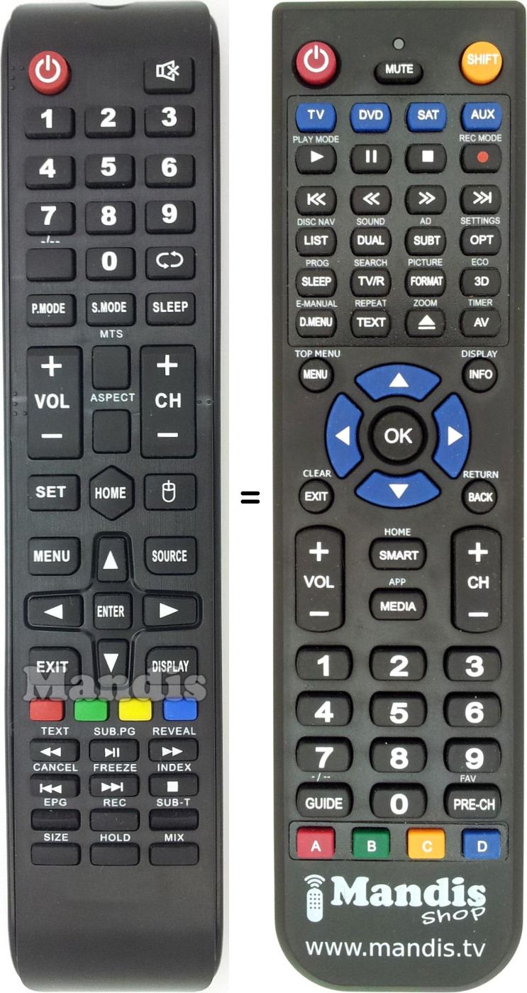 Replacement remote control Blualta BL-F50S-4K
