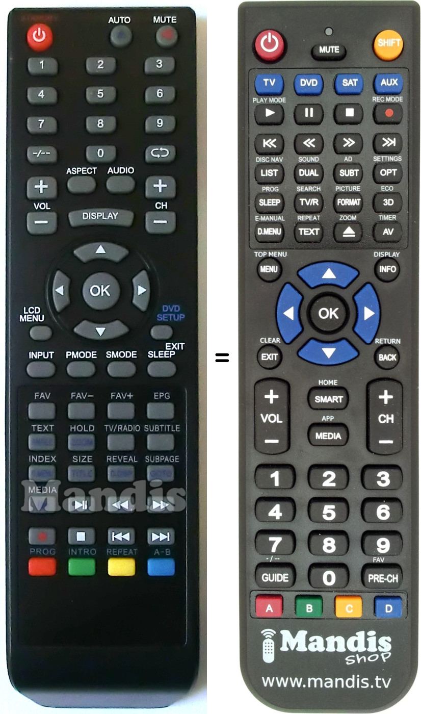 Replacement remote control SAL003