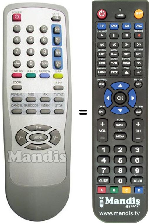 Replacement remote control KEYMAT ST-06R