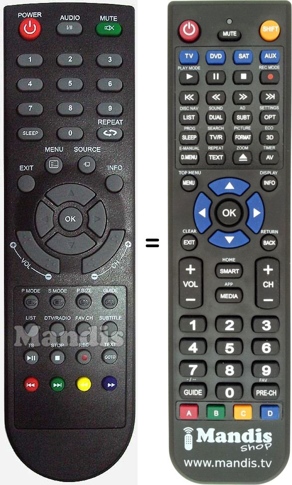 Replacement remote control Manta RC-MK01
