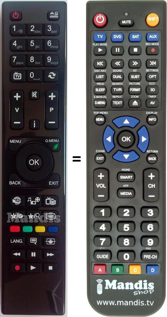 Replacement remote control Hitachi RC4860
