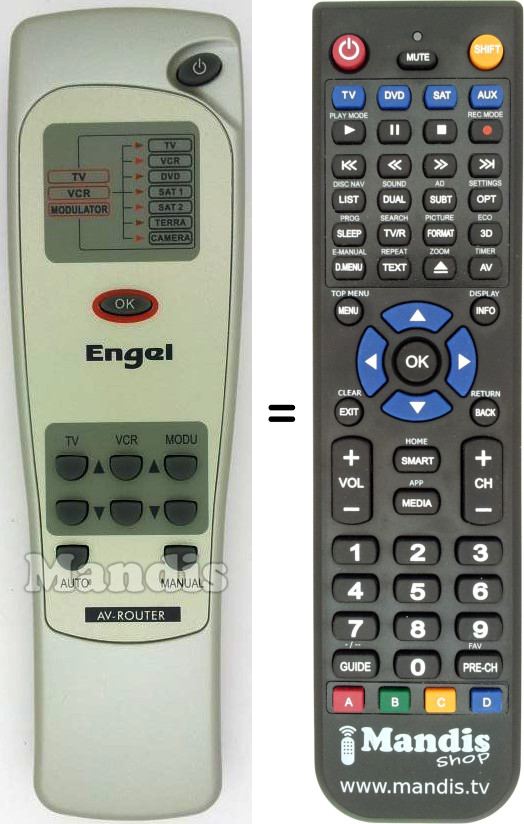 Replacement remote control Engel MV7294