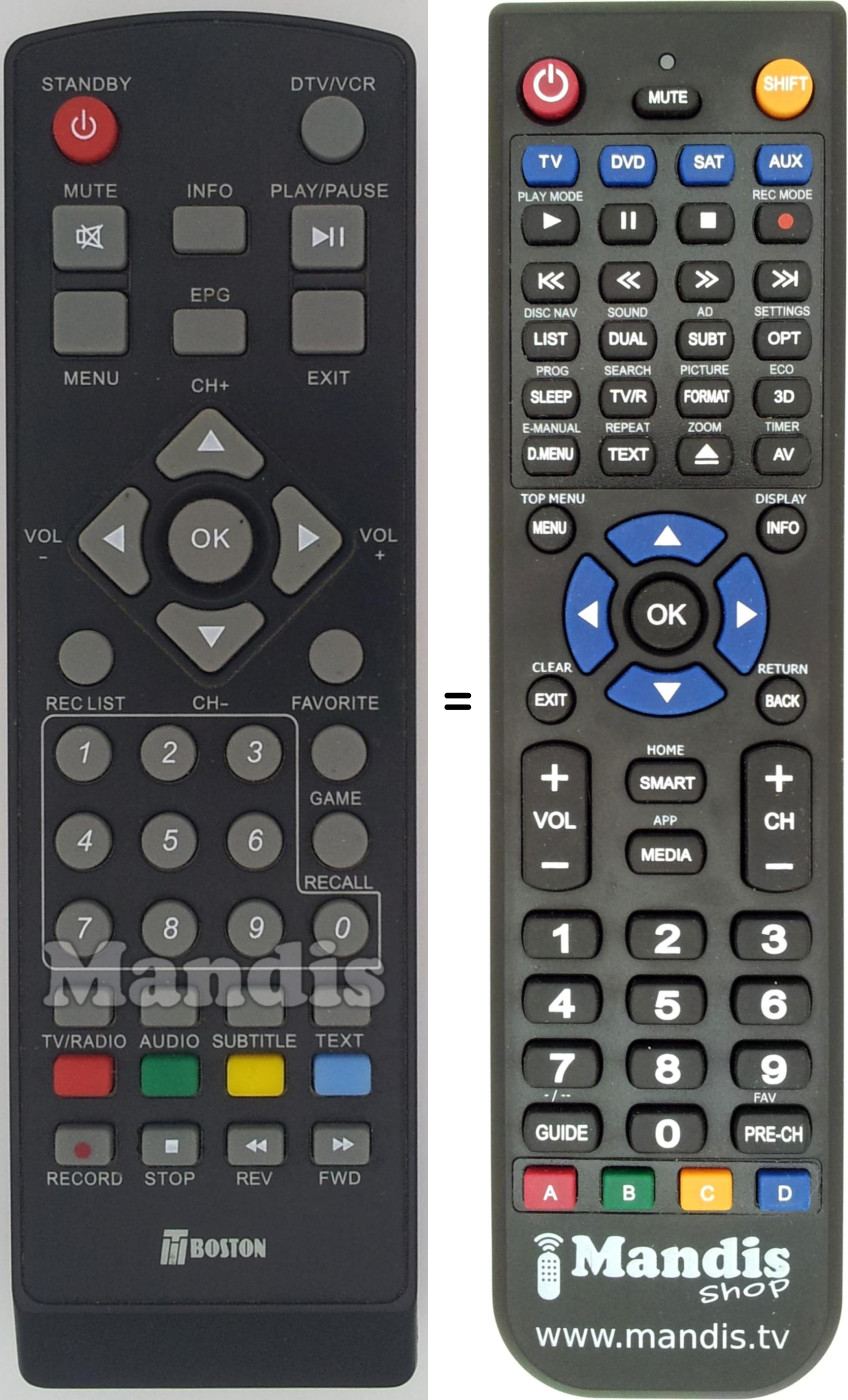 Replacement remote control Engel DTT4160