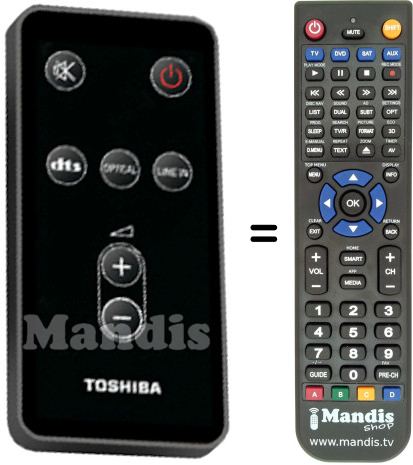 Replacement remote control Toshiba SB3950E1