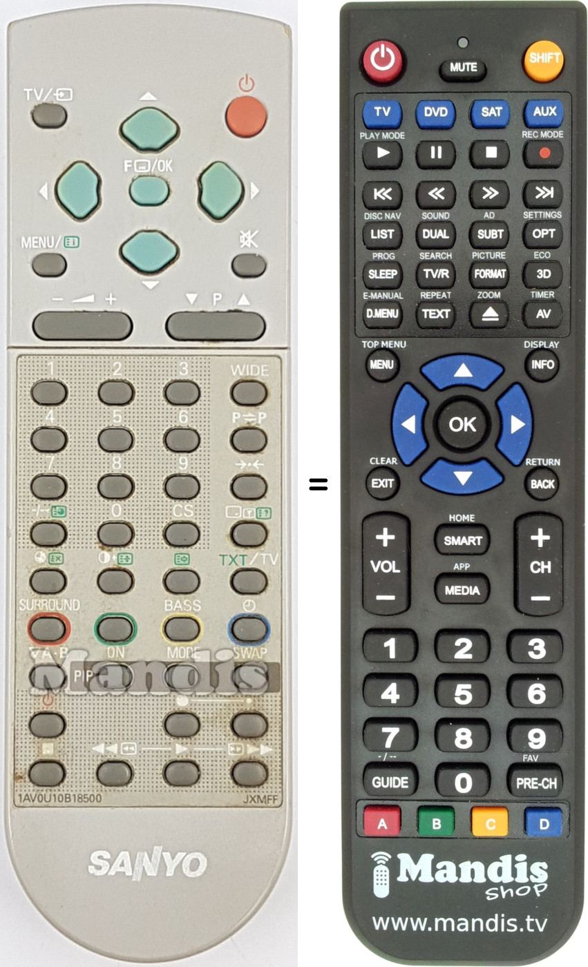 Replacement remote control JXMFF