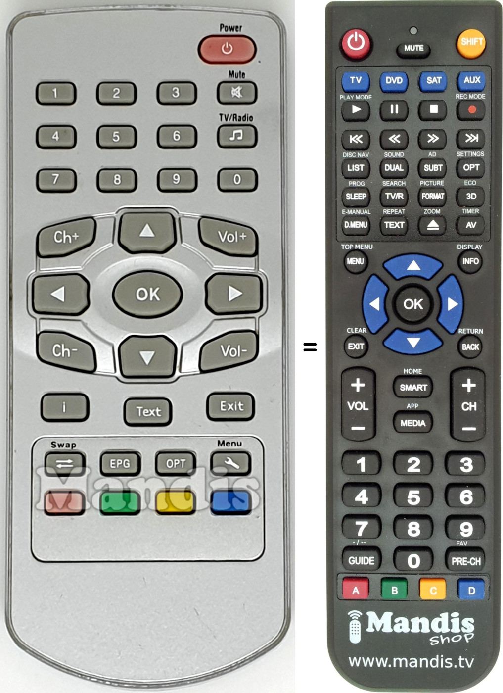 Replacement remote control REMCON586