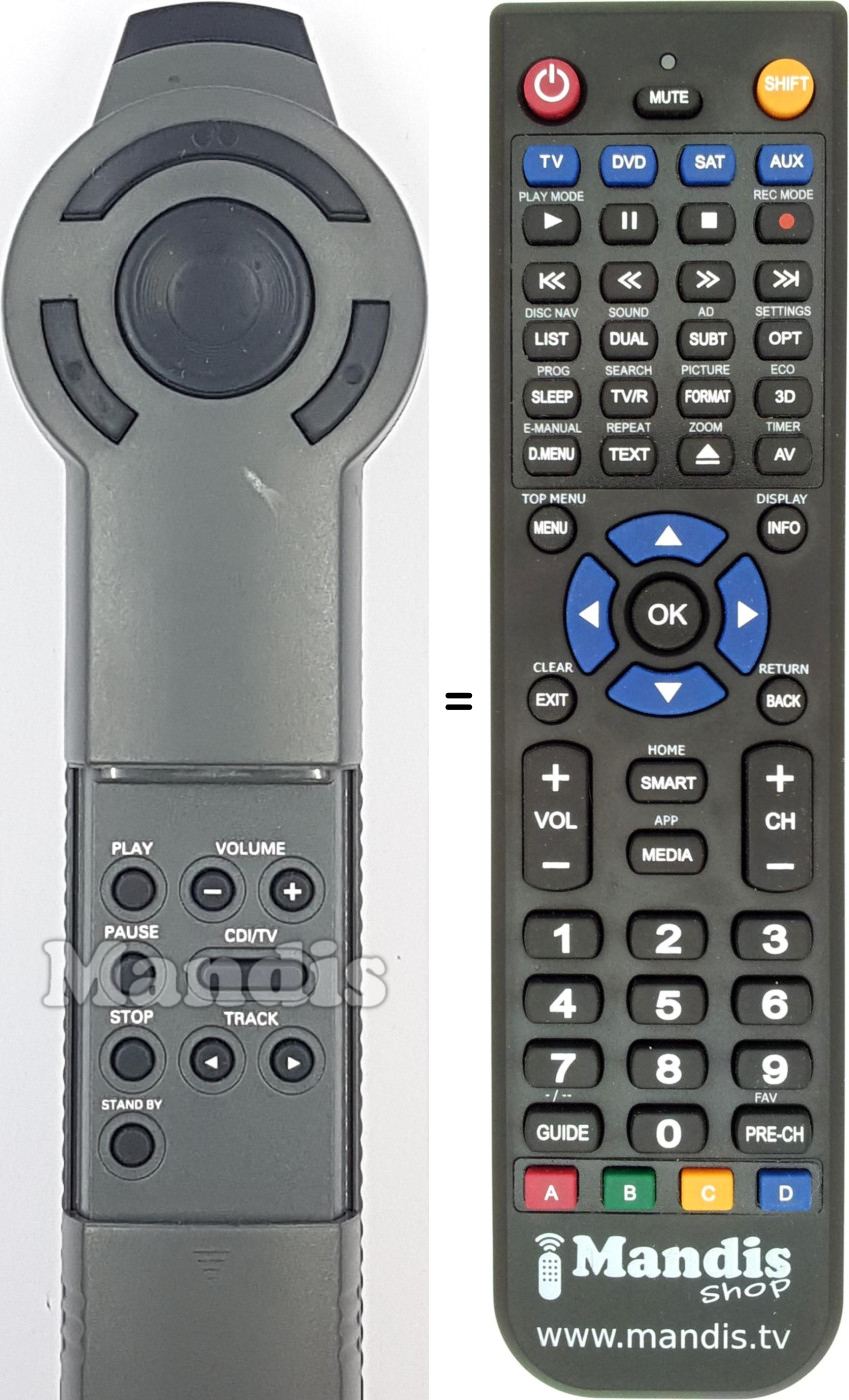 Replacement remote control Philips RV7704-00