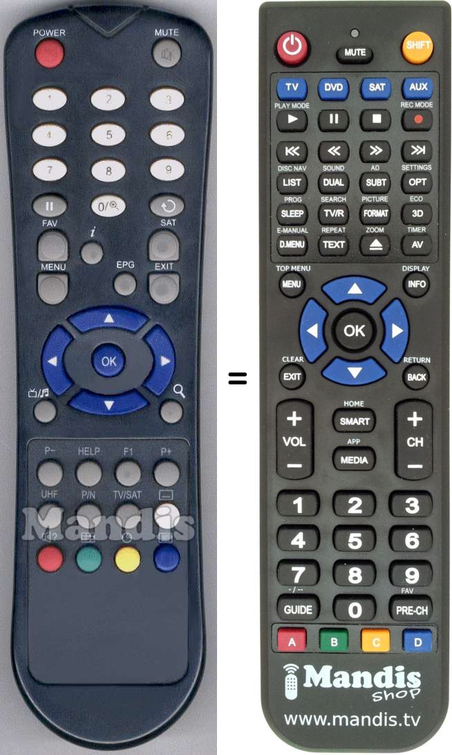 Replacement remote control HV8035