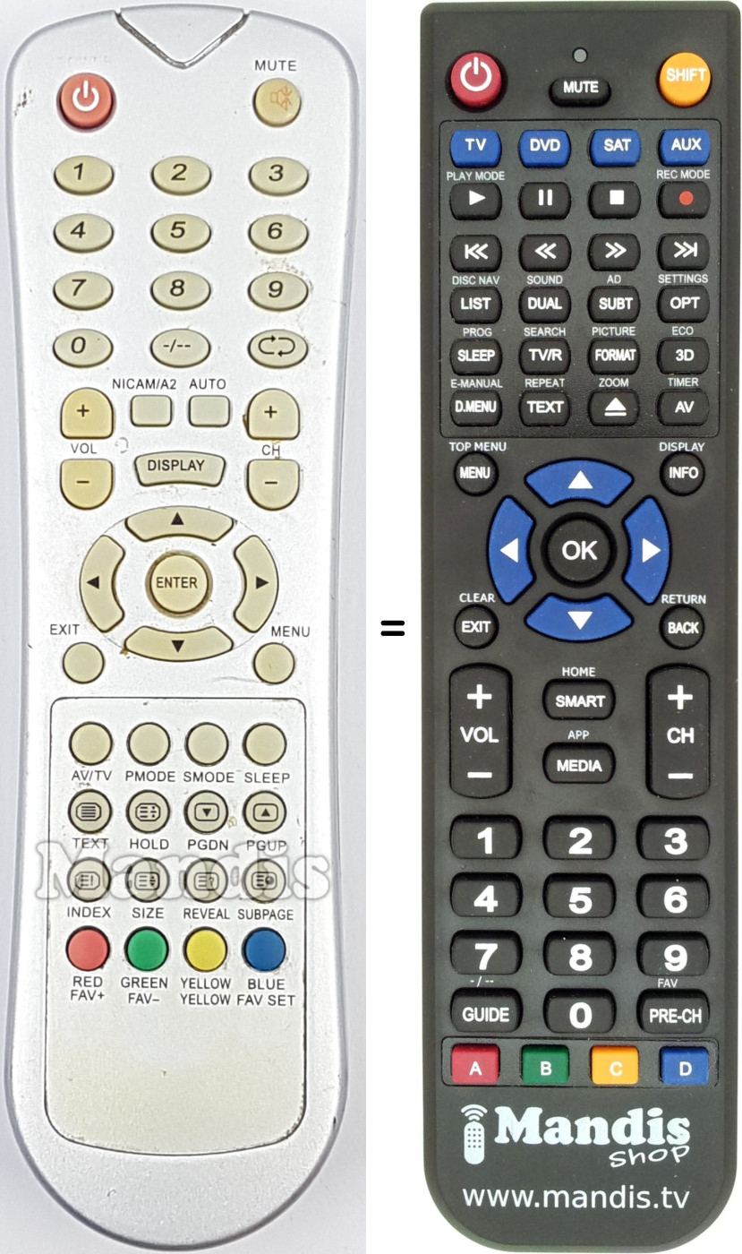 Replacement remote control REMCON1990