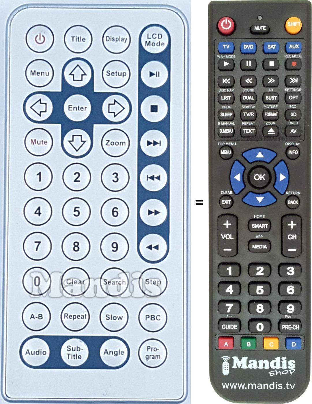 Replacement remote control JX2001B