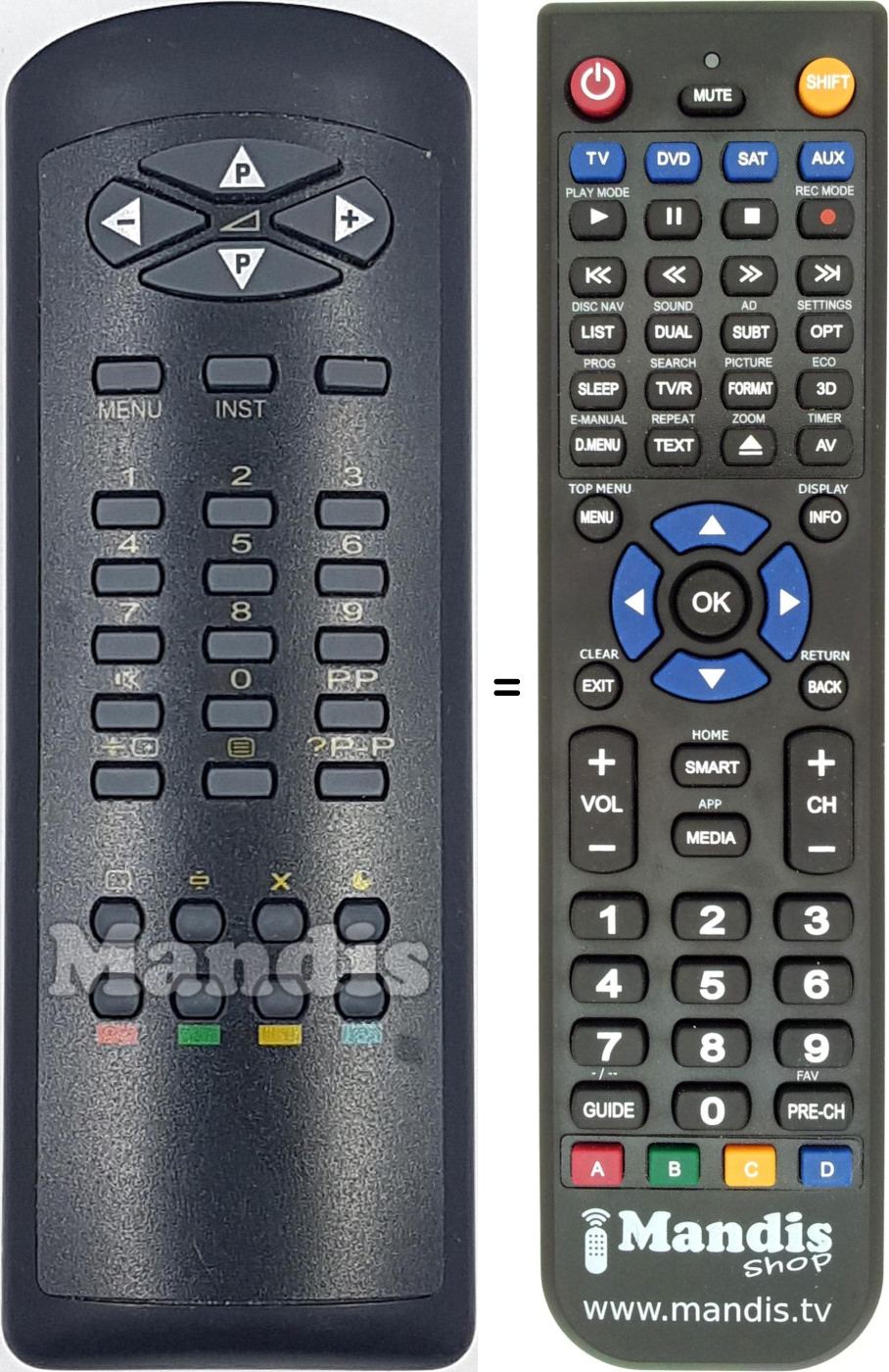 Replacement remote control RC-21191