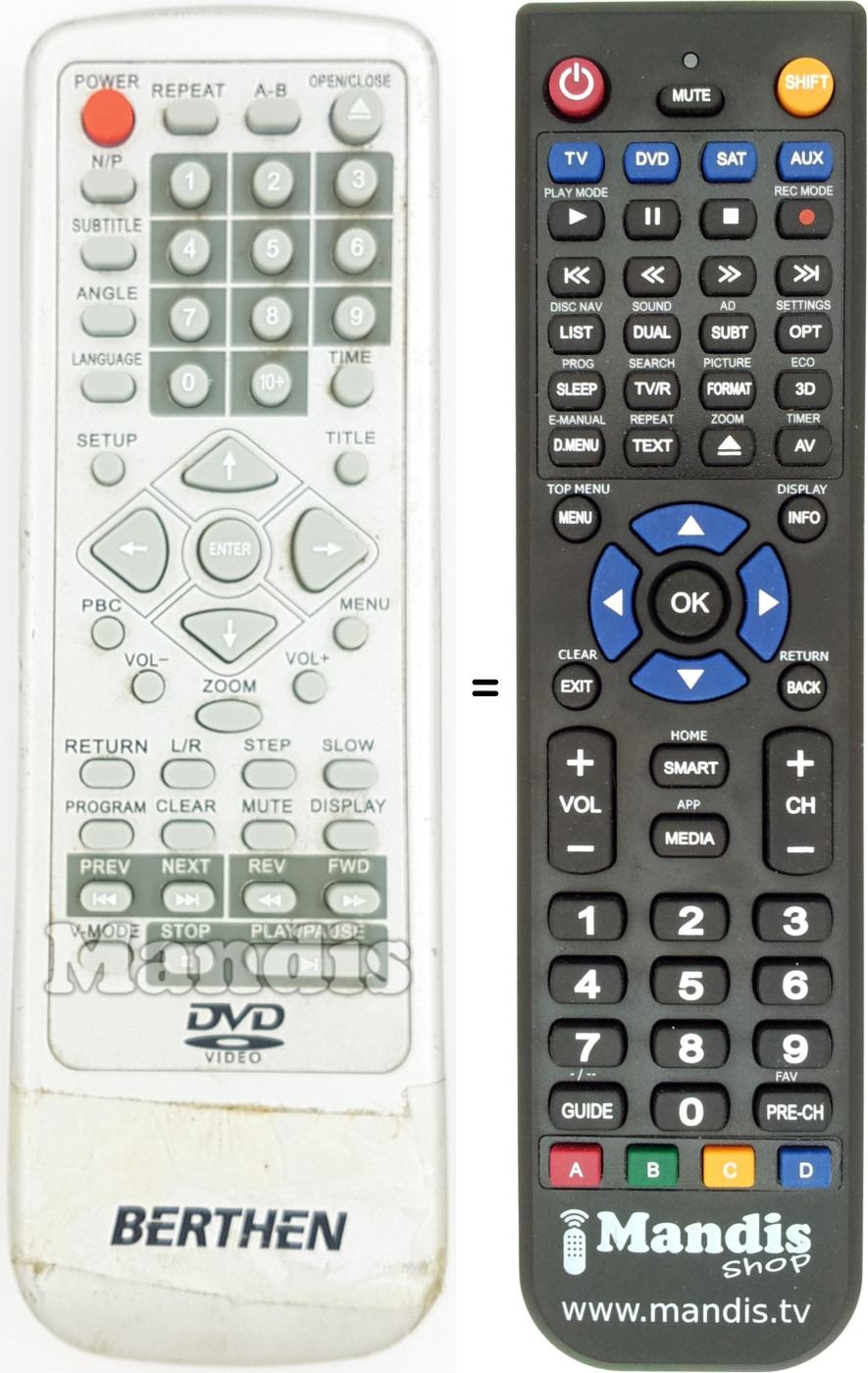 Replacement remote control REMCON1660