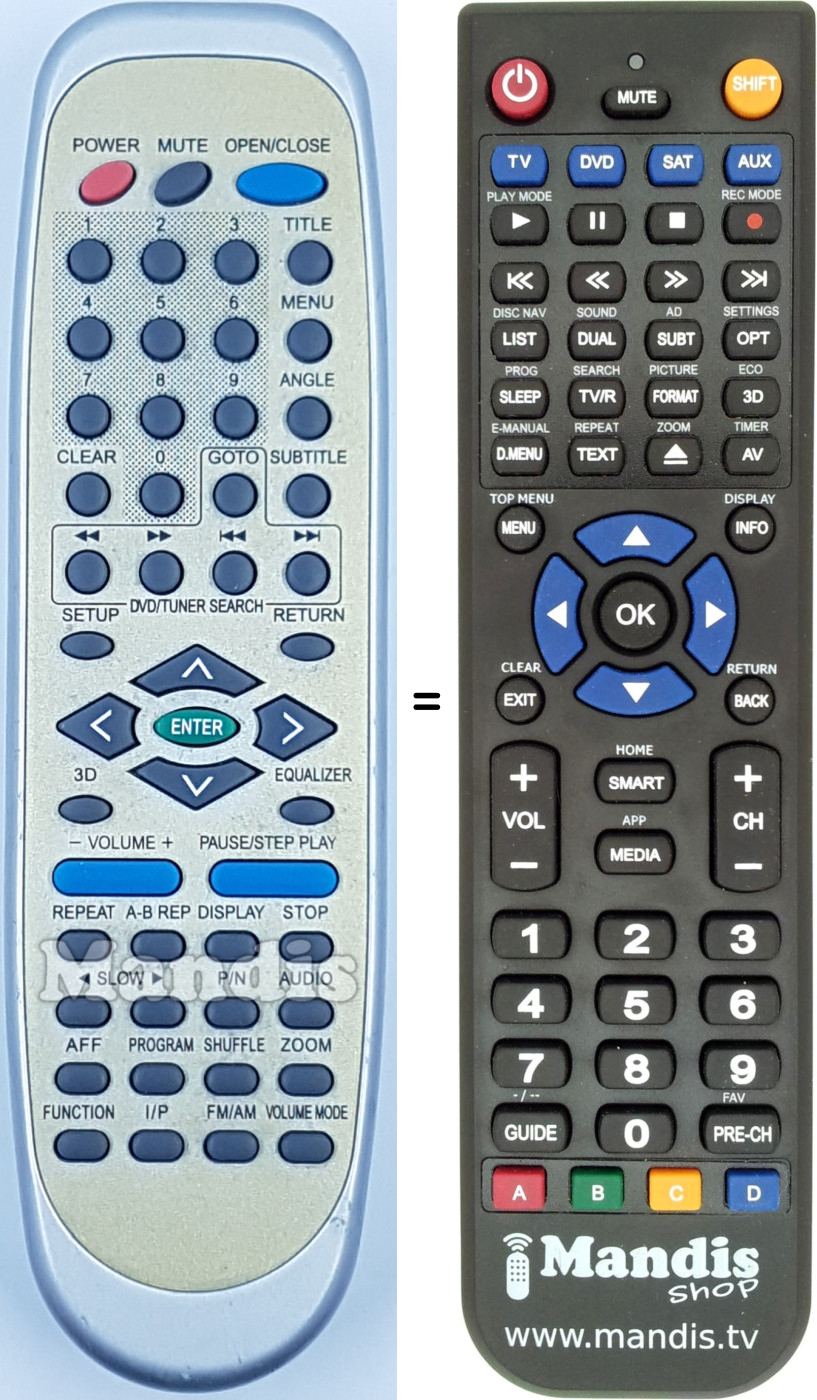 Replacement remote control REMCON1939