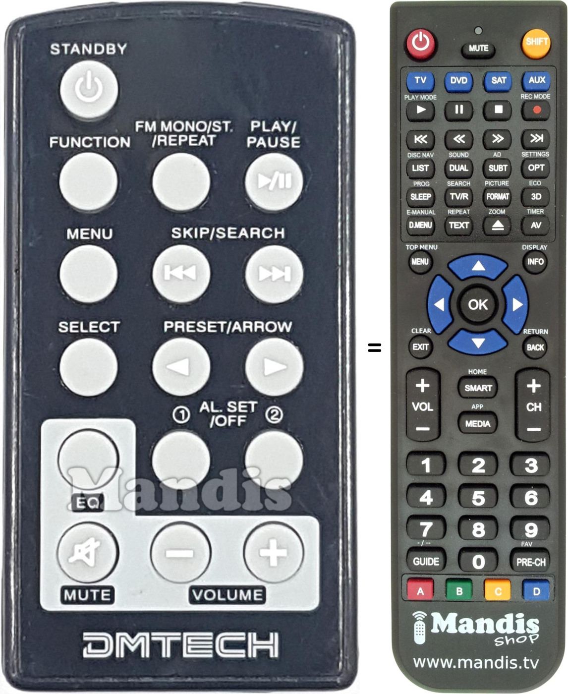 Replacement remote control REMCON1942