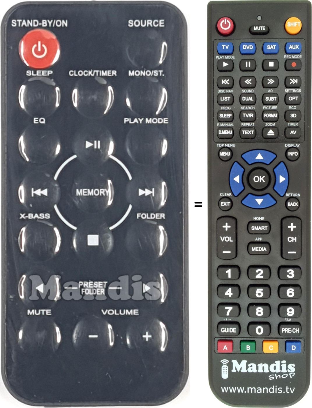 Replacement remote control REMCON2009