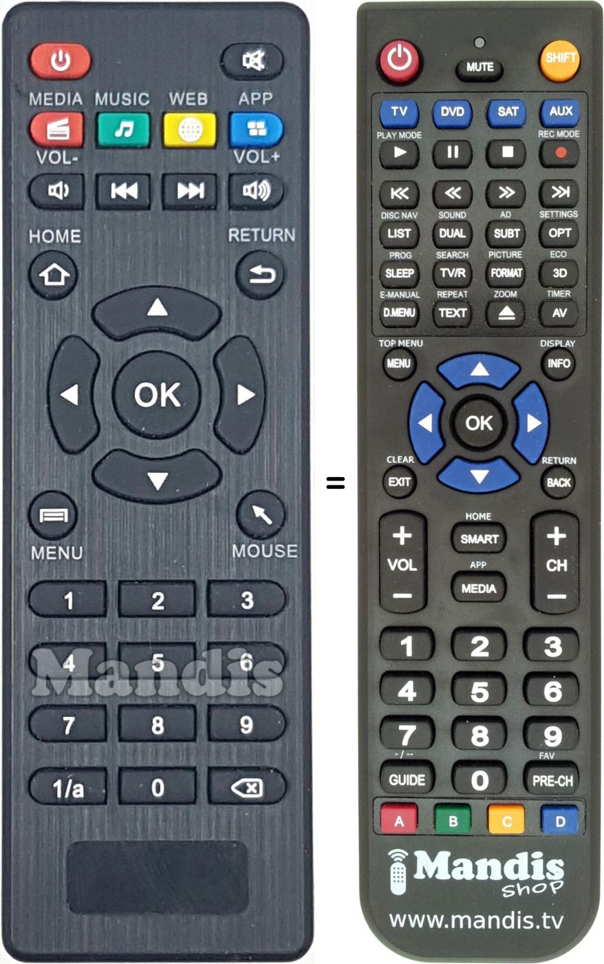 Replacement remote control REMCON2050